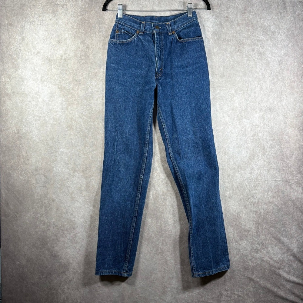 Vintage 70s 80s Levi Strauss & Co. Jeans Women 8 Blue White Label Double Horse